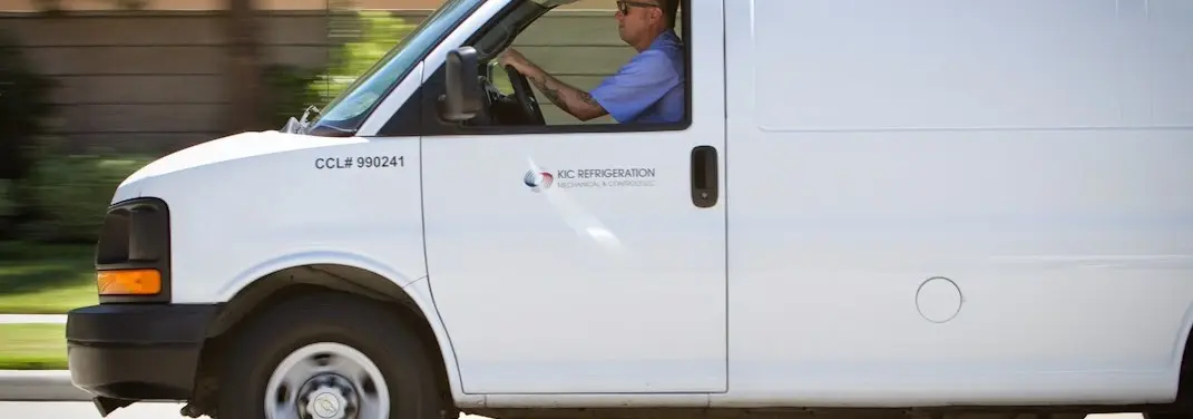 KIC Refrigeration service vehicle serving Wethersfield area